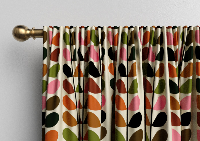 Orla Kiely Multi Stem, Pink & Red - Made to Measure Curtains - Image 9